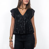 SEQUIN TOP ★ BLACK