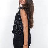 SEQUIN TOP ★ BLACK
