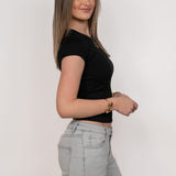 haut basique à manches courtes ★ noir