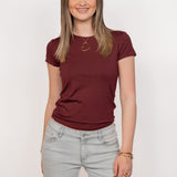 haut basique à manches courtes ★ bordeaux