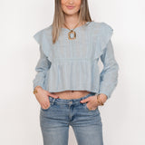 MADDY BLOUSE ★ BABY BLUE