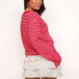 Striped longsleeve ★ red