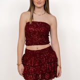 Sparkle skirt ★ bordeaux