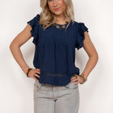 DAISY BLOUSE ★ NAVY