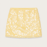 Sequin mini skirt ★ yellow