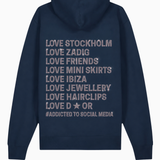 Glitzernder Stockholm-Hoodie ★ Französisches Marineblau