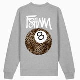8 ball leopard sweater ★ heather grey