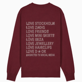 Pull Stockholm pailleté ★ bordeaux