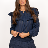 Broderie skirt ★ navy