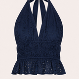 Broderie top ★ navy