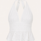 Broderie top ★ white